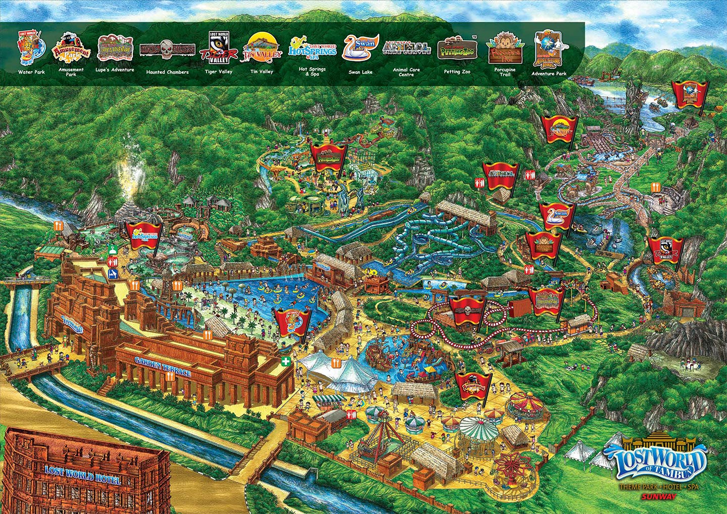 Park Map - Lost World of Tambun Theme Park