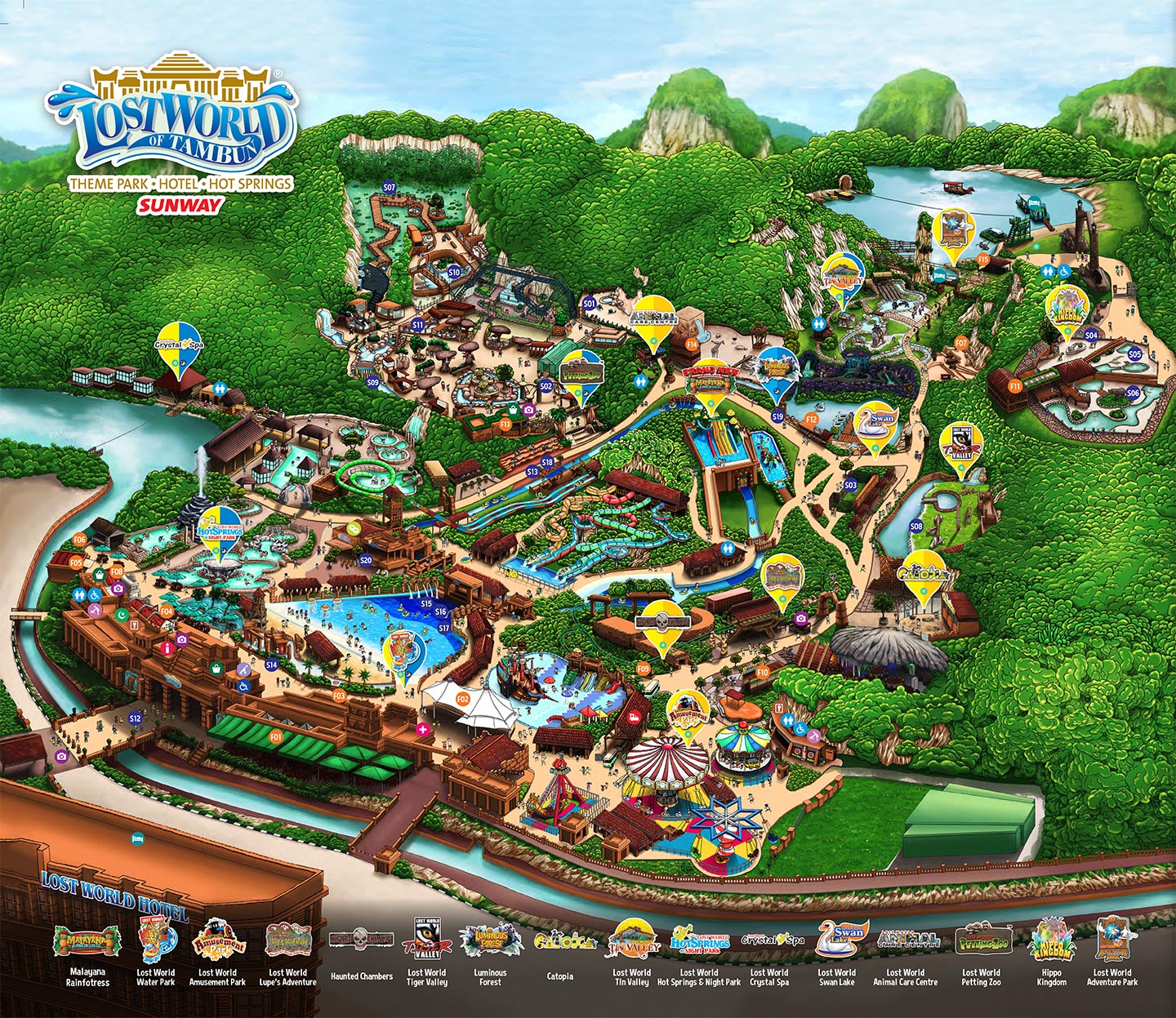 Park Map - Lost World of Tambun Theme Park